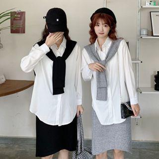 Plain Shirt / Knit Skirt