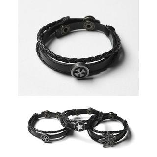 Layered Faux-leather Bracelet (3 Designs)
