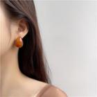 Hoop Drop Earring 1 Pair - Ear Studs - Amber - One Size