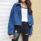 Buttoned Back Denim Jacket