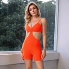 Spaghetti Strap Cut-out Romper