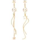 Star Swirl Asymmetrical Fringed Earring