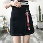 Strap A-line Mini Skirt