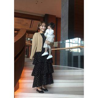 Dotted Tiered Long Dress