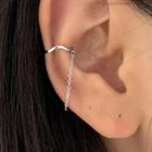 Chain Ear Cuff 1 Pc - Chain Clip On Earring - Silver - One Size