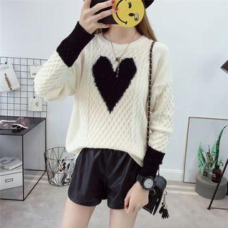 Heart-pattern Sweater