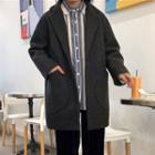 Long-sleeve Striped Shirt / Single-breasted Coat