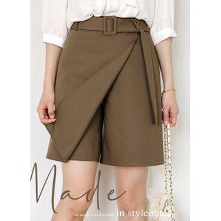 A-line Wrap Skort With Belt