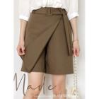 A-line Wrap Skort With Belt