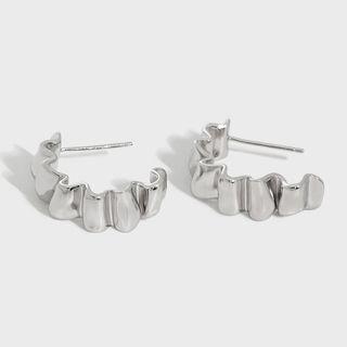 Shirred Half-hoop Earring