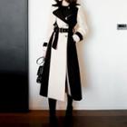 Belted Two-tone Double-breasted Trench Coat