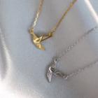 925 Sterling Silver Origami Crane Pendant Necklace