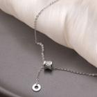 Rhinestone Pendant Silver Necklace Silver - One Size