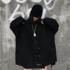 Oversize Button Jacket Black - One Size