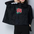 Embroidered Turtleneck Elbow-sleeve Top
