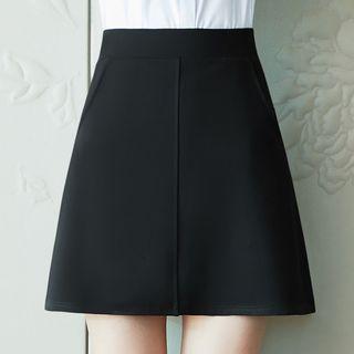 Plain Shirt / High Waist A-line Skirt / Set