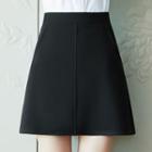 Plain Shirt / High Waist A-line Skirt / Set