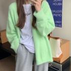 Plain Over-sized Cardigan