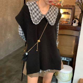 Plaid Blouse / Vest