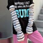 Striped Sun Protection Arm Sleeves