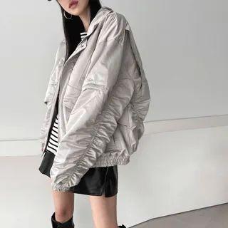 Loose-fit Shirred-trim Jacket