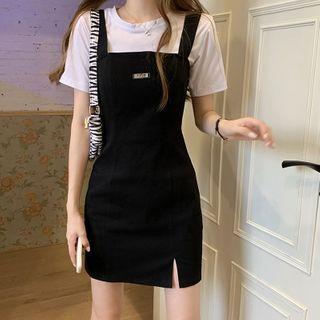 Short-sleeve T-shirt / Mini Sheath Pinafore Dress