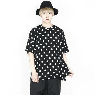 Short-sleeve Polka Dot T-shirt