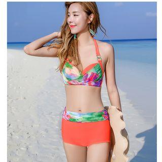 Set: Printed Bikini + Beach Cover