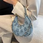 Floral Chain Strap Hobo Bag
