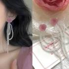 Floral Bead Drop Earring / Clip-on Earring