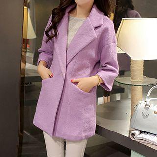 One-button Fleece Coat