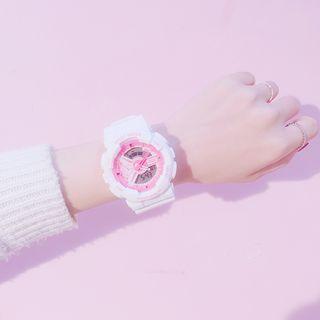 Set: Digital Sport Watch + Lettering Bracelet