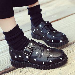 Polka Dot Lace-up Shoes