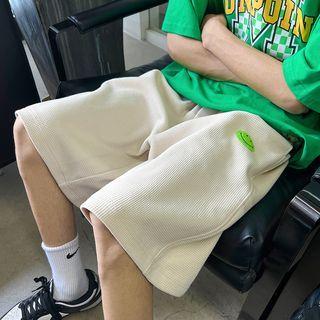 Smiley Wide Leg Sweatshorts