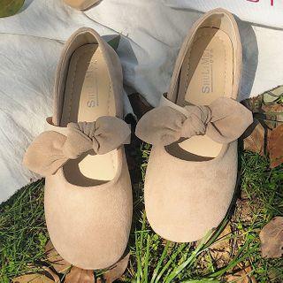 Round-toe Bow Mary Jane Flats