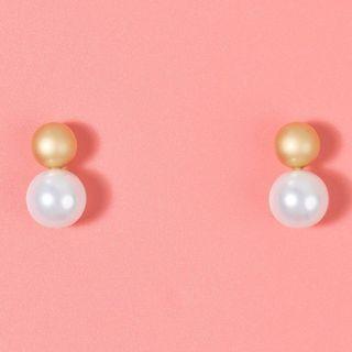 Faux Pearl Earring 1 Pair - Drop Earring - White - One Size