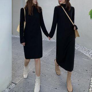Mock-neck Knit Sheath Dress (various Designs)