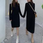 Mock-neck Knit Sheath Dress (various Designs)