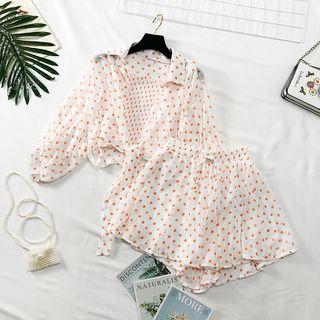 Set: Dotted Top + Shirt + Shorts
