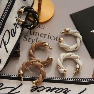 Crinkled Hoop Earring