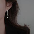 Star Sterling Silver Fringed Earring Stud Earring - 2 Pcs - Gold - One Size