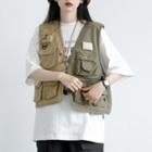 Pocket Color Block Cargo Vest