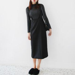 Straight-fit Midi Jumper Skirt