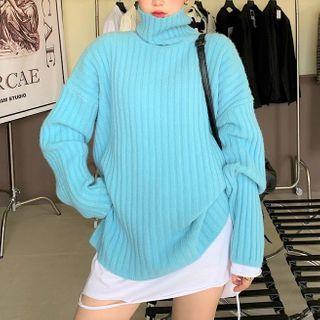 Long-sleeve Plain T-shirt / Turtleneck Sweater