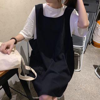Pinafore Dress Black - One Size