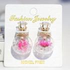 Faux Crystal Ball Through And Through Earrings
