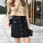 Tweed Glitter A-line Skirt