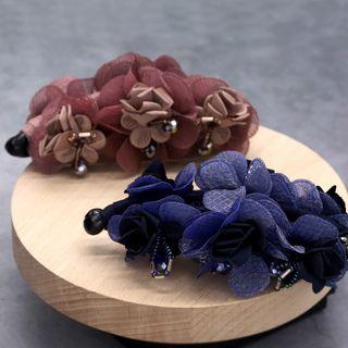 Fabric Floral Print Hair Clip