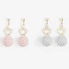 Pom Pom & Heart Dangle Earring