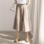 Pocket-side Linen Wide-leg Pants